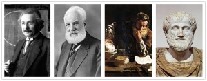 Albert Einstein, Alexander Graham Bell, Archimedes, Aristoteles